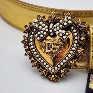 Dolce &Gababana Devotion Belt Gold New